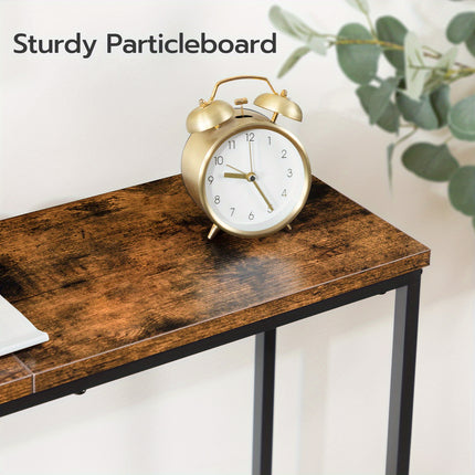 UNICORN Console Table in Rustic Brown Black White Measuring 74.93 cm