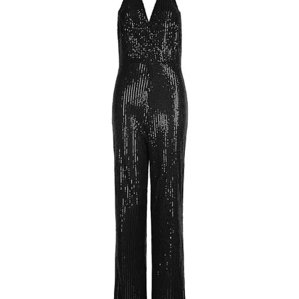 UNICORN Glitter halter jumpsuit - black S M L