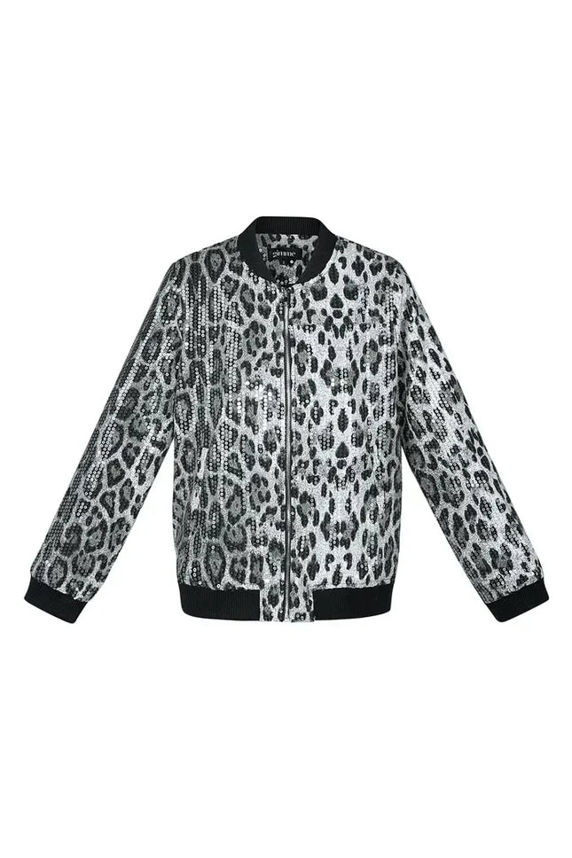 UNICORN Glitter panther jacket - grey S M L