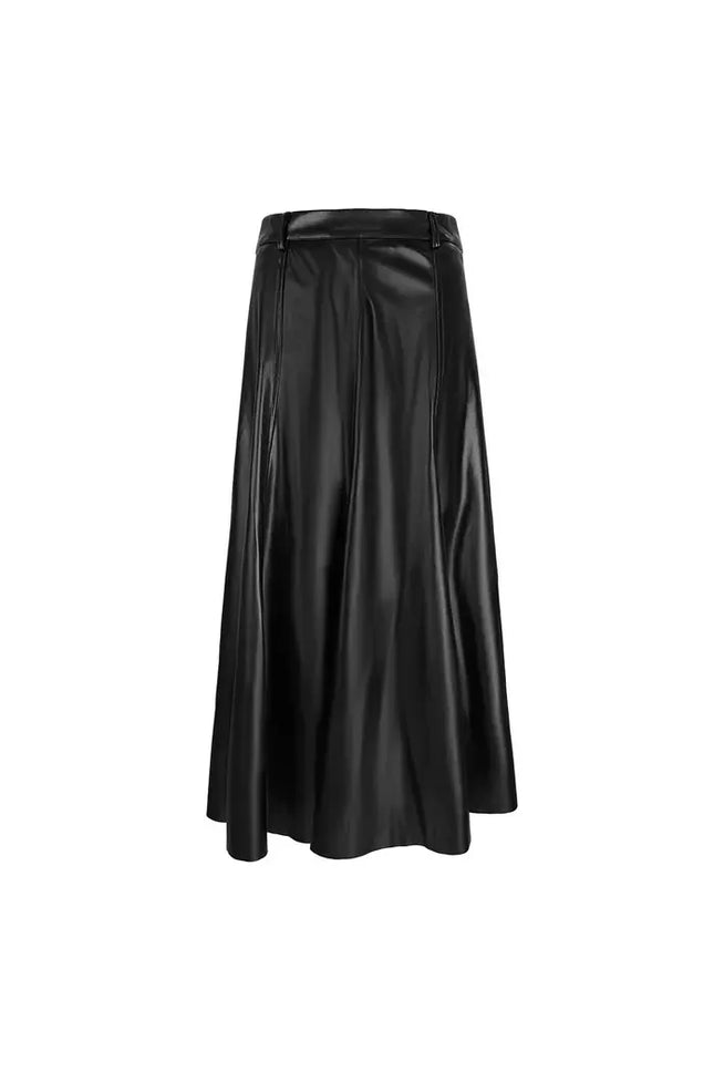 UNICORN PU long skirt - Black S M L