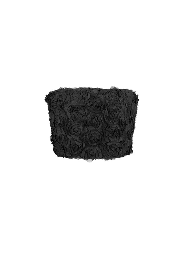 UNICORN Roses bandeau top - Black  S M L