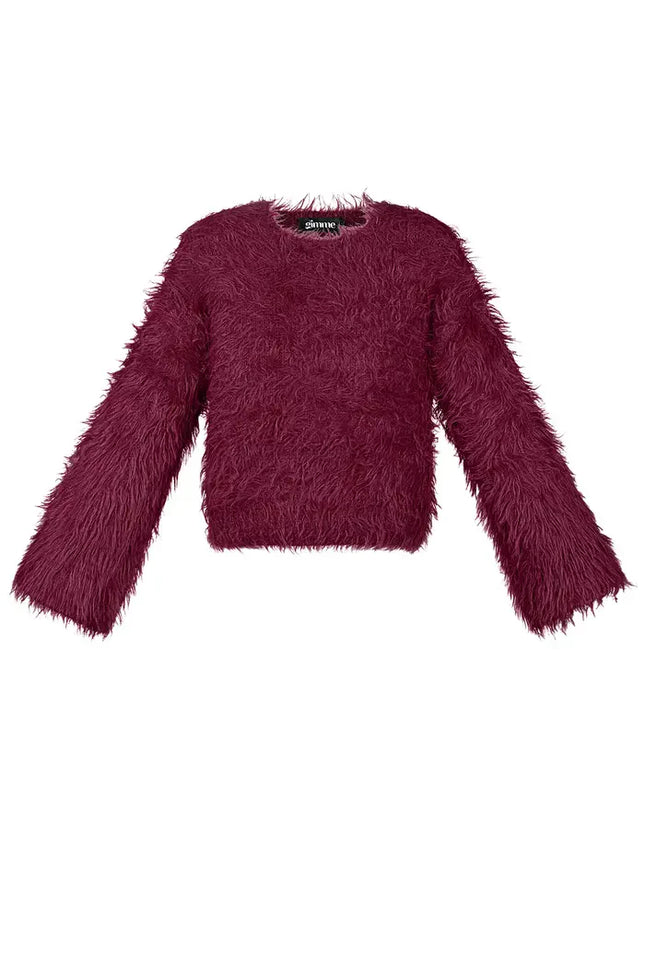 UNICORN Fluffy finesse top - Burgundy S M L