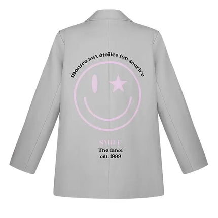 UNICORN Blazer show your colorful smile gray s m l