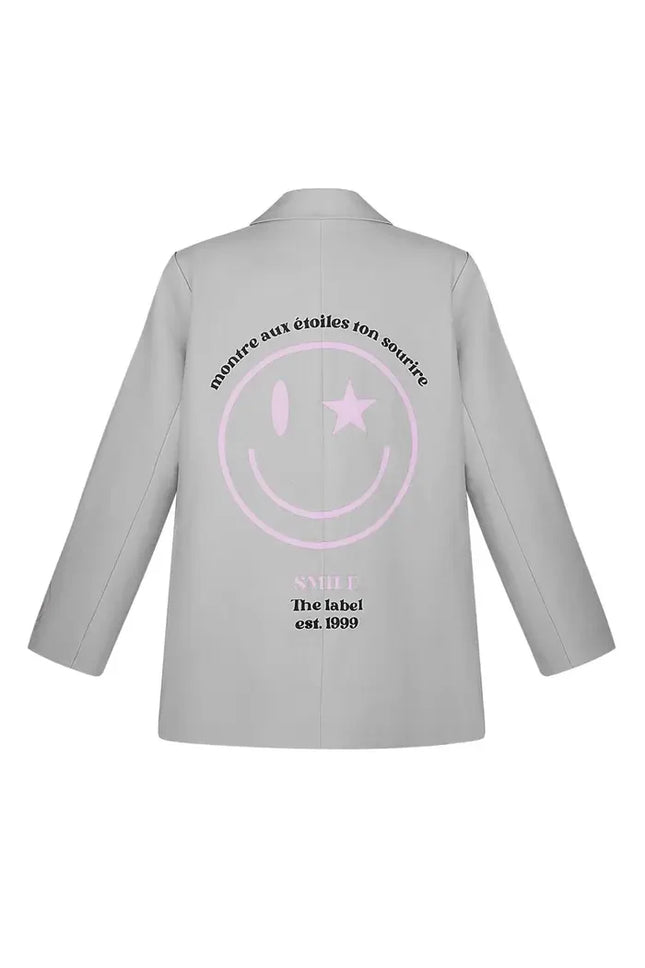UNICORN Blazer show your colorful smile gray s m l