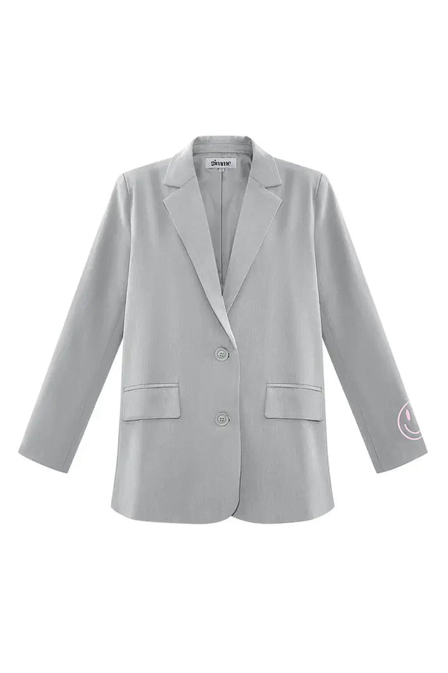 UNICORN Blazer show your colorful smile gray s m l