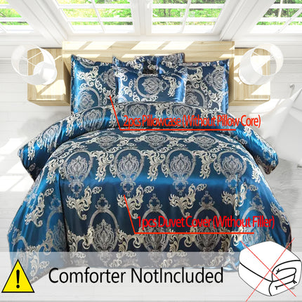 UNICORN Luxury European Jacquard Satin High-Quality Duvet Cover Three-Piece Set