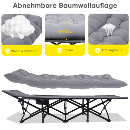 UNICORN Portable Folding Bed, Camp Bed for Guests, Supports Up to 200 Kg