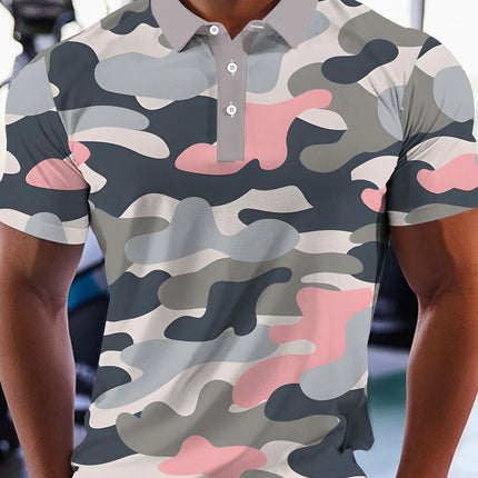 UNICORN Short-Sleeved Polo Shirt Fashion Golf Shirt Pink Gray Camouflage s m l xl xxl xxxl