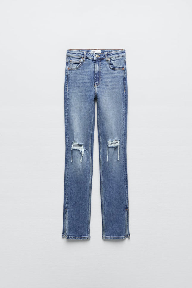 UNICORN Women's jeans with tears and holes, light blue, blue, xxs, xs, s, m, l, xl, xxl, xxxl