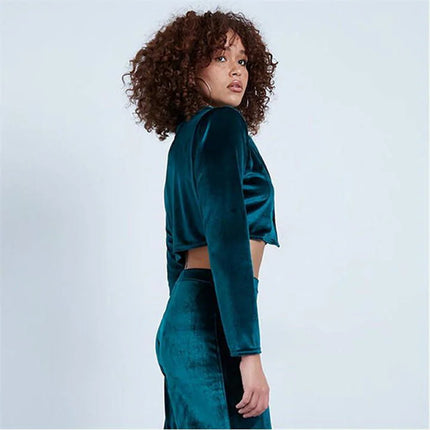 UNICORN Women's blazer velvet green xxs xs s