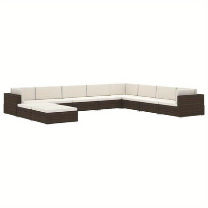 UNICORN Corner sofa 1 pc with cushions poly rattan black