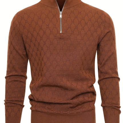 UNICORN Men's Half-Zip Collar Textured Sweater Stretchy Soft Comfortable xs s m l xl xxl