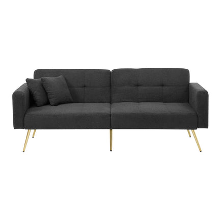 UNICORN Modern minimalist sofa bed size: 175*64*72 cm angle adjustable gold bed legs sofa with cushions side storage pockets