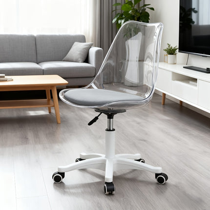 UNICORN Backrest Chair 360-Degree Rotating Office Chair Transparant Gray yellow Pink
