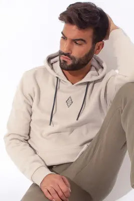UNICORN Men's hoodie with hood light beige black XXS XS S M L XL
