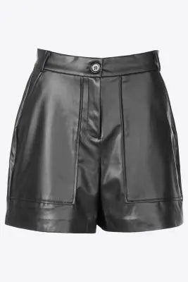UNICORN women's modern leather shorts black s m l xl xxl