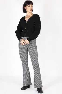 UNICORN Women's long trousers checked white black s m l xl xxl
