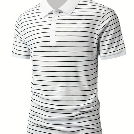 UNICORN Casual Striped Golf Shirt Breathable Short Sleeve Summer Top s m l xl xxl