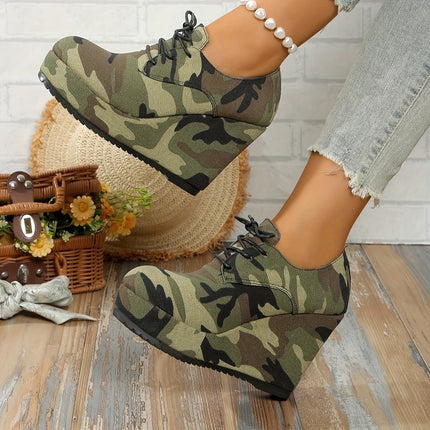 UNICORN Height-Increasing Platform Lace-Up New Simple Women's Flat Shoes