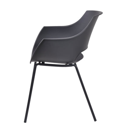 UNICORN Bucket chair black set of 2 57.50x51x80