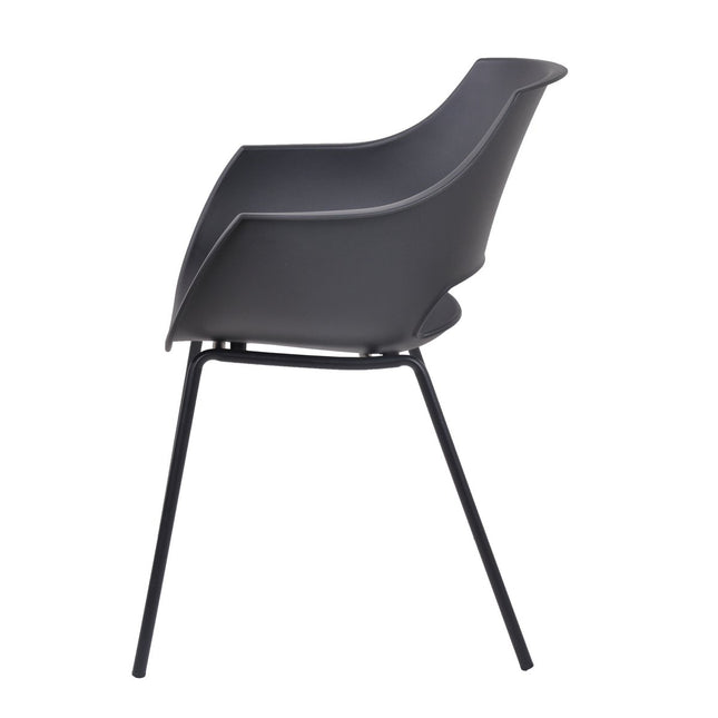 UNICORN Bucket chair black set of 2 57.50x51x80