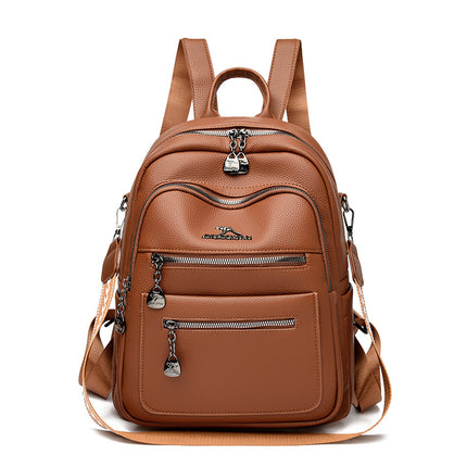 UNICORN Women's Backpacks Large-Capacity Lightweight School Bag Beige Black Brown