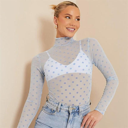 UNICORN Women's bodysuit transparent blue xs s m l xl