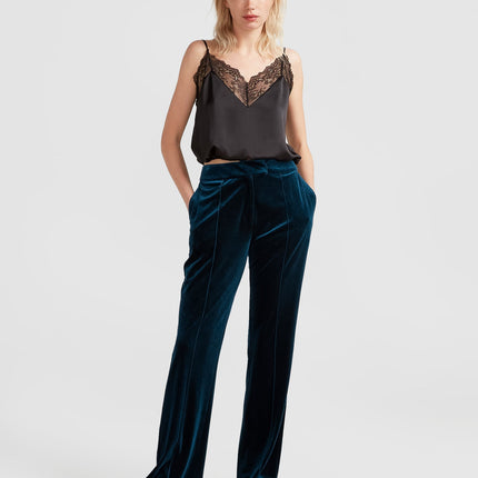UNICORN Women's velvet trousers dark green xs s m l