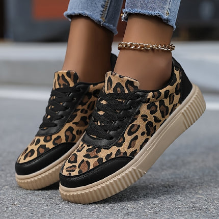 UNICORN Women' Leopard Print Sneakers - Lightweight Breathable Mesh Low-Top