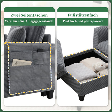 UNICORN Modern L-shaped sofa the first choice for small apartments Gray Beige