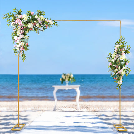 UNICORN Metal Square Garden Arch for Weddings And Events 3M X 3M Golden