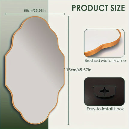 UNICORN Wall-Mounted Mirror, Made of Tempered Glass with an Aluminum Frame