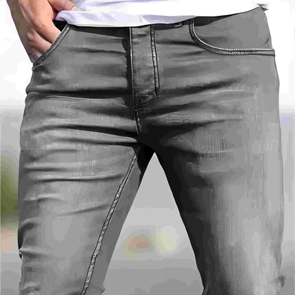 UNICORN Men Casual Slim-Fit Stretch Pants Blue Grey s m l xl xxl