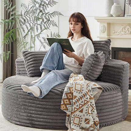 UNICORN Cinema Sofa, Lazy Sofa, Soft Plush Fabric Sofa Bed Grey