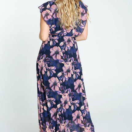 Dames jurk blauw roze m l xl xxl xxxl