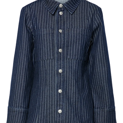 Rose denim blouse dark blue