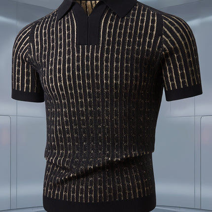UNICORN Men's Short Sleeve Knit Shirt, Collar Pullover, Heavy Craftsmanship Twist xs s m l xl xxl