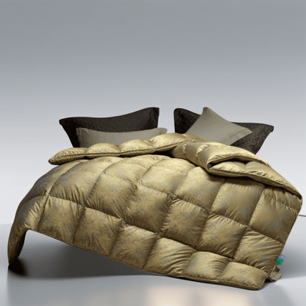 UNICORN 1pc 120S High-Density Anti-Feather Jacquard Quilt Golden Pink Bronze Red