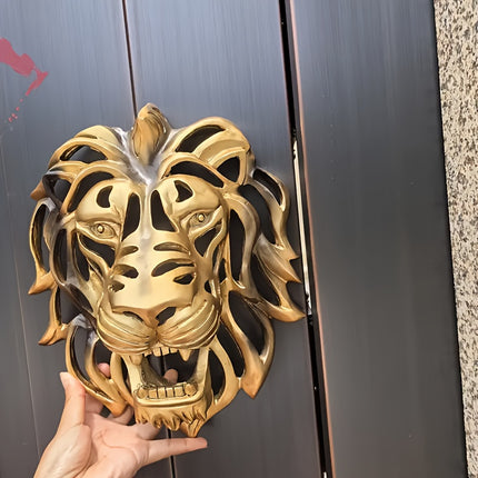 UNICORN Golden Lion Statue Elegant Wall-Mounted Resin Lion Sculpture Suitable for Home