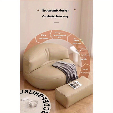 UNICORN Compact 70cm Lazy Sofa Chair Black Gray Orange