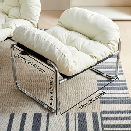 UNICORN Single Reclining Sofa Chair with Footrest Black White Brown