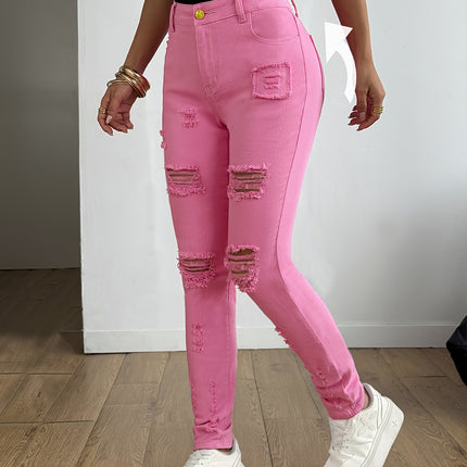 UNICORN Women Elegant Casual Versatile Slim-Fit Candy-Colored Pencil Jeans s m l xl xxl