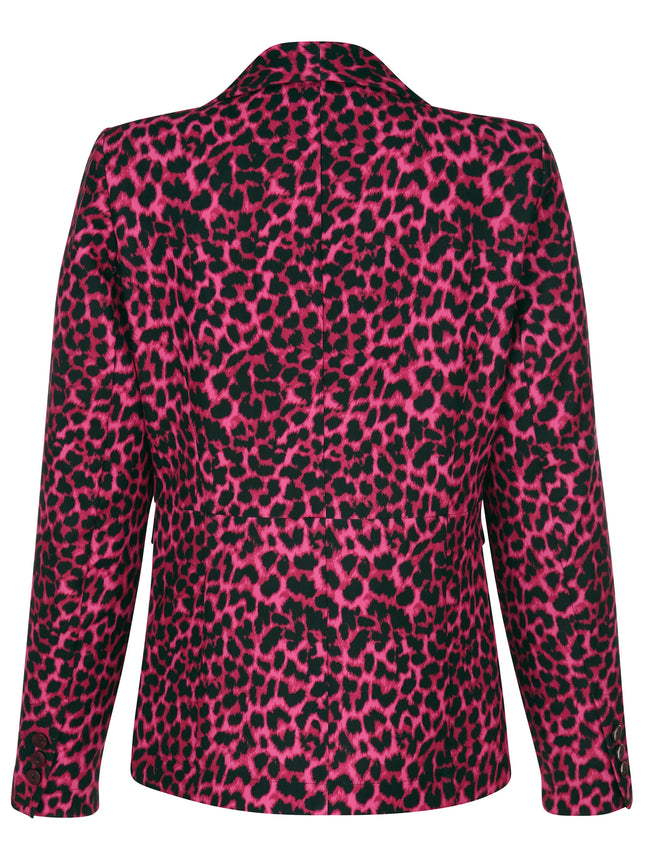 UNICORN Ladies blazer leopard print pink black s m l xl xxl xxxl xxxxl xxxxxl