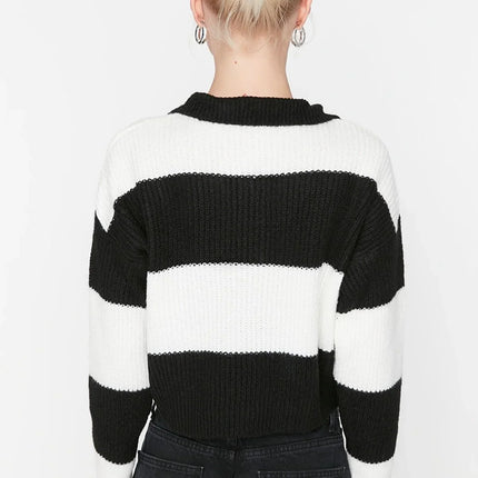 UNICORN Women's sweater striped black beige green dark blue brown gray s m l