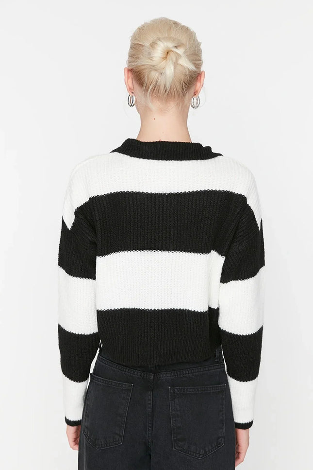 UNICORN Women's sweater striped black beige green dark blue brown gray s m l