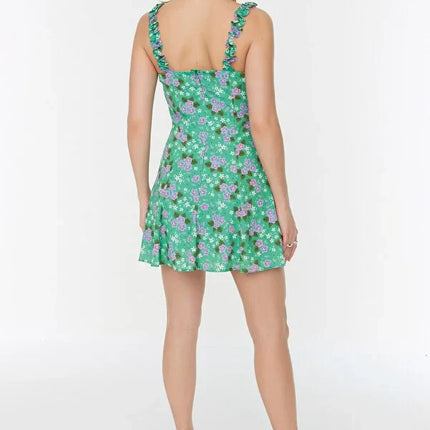 UNICORN Women's sleeveless dress floral mint green xxs xs s m l