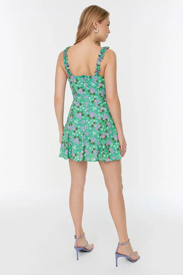UNICORN Women's sleeveless dress floral mint green xxs xs s m l