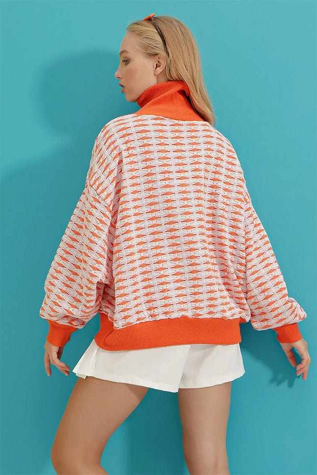 UNICORN Women's sweater orange green s m l