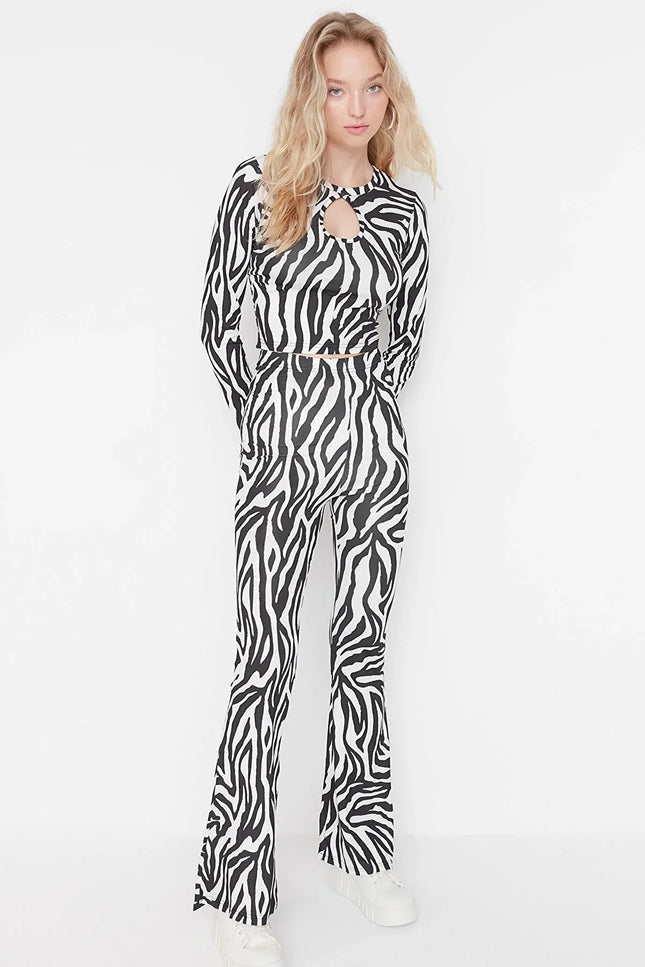 UNICORN Women's clothing set zebra print black and white xs s m l xl
