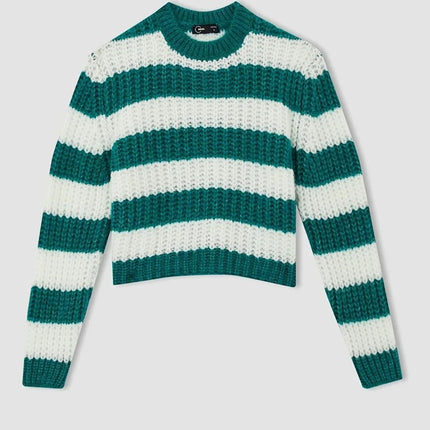 UNICORN Women's sweater green striped xxs xs s m l xl xxl xxxl
